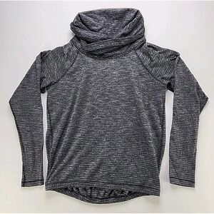 Lululemon Women's Coco Pique Healthy Heart Pullover Sweater Gray Size XL 12-14